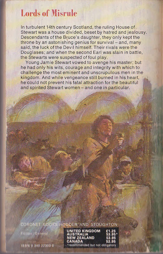 Barbara Cartland A KING IN LOVE .Pan 1982 rear cover image