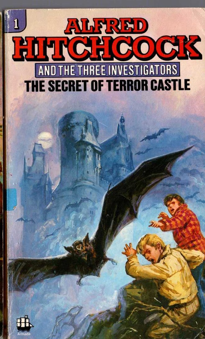 Alfred Hitchcock (introduces_The_Three_Investigators) THE SECRET OF TERROR CASTLE front book cover image