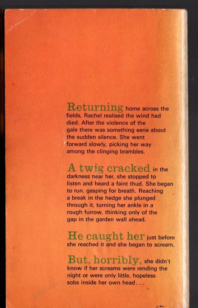 Elizabeth Ferrars  THE DOUBLY DEAD magnified rear book cover image