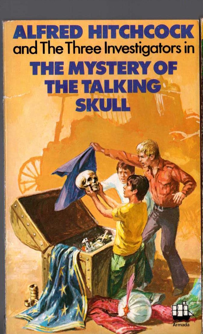 Alfred Hitchcock (introduces_The_Three_Investigators) THE MYSTERY OF THE TALKING SKULL front book cover image