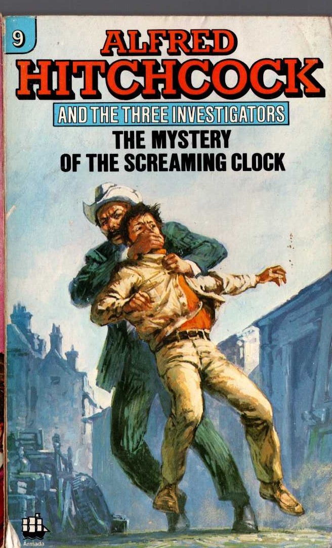 Alfred Hitchcock (introduces_The_Three_Investigators) THE MYSTERY OF THE SCREAMING CLOCK front book cover image