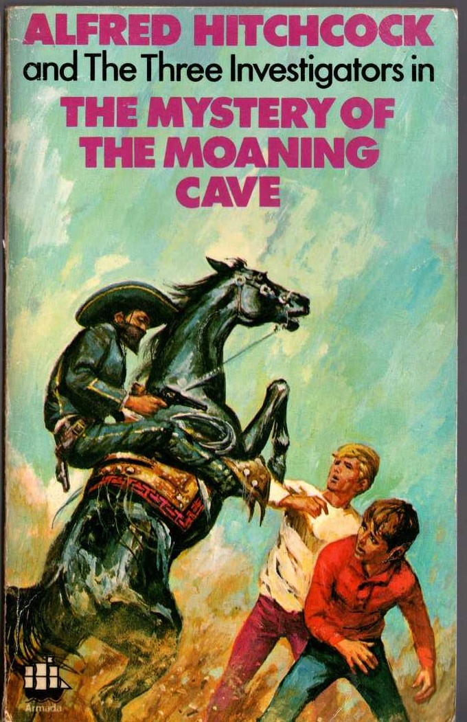 Alfred Hitchcock (introduces_The_Three_Investigators) THE MYSTERY OF THE MOANING CAVE front book cover image