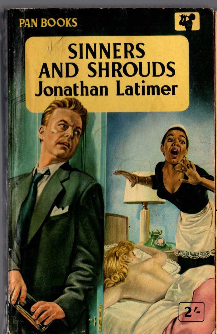 Jonathan Latimer  SINNERS AND SHROUDS front book cover image