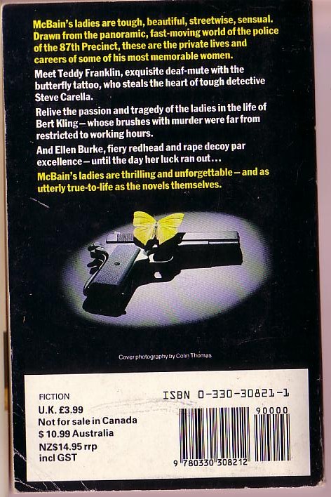 Ed McBain  McBAIN'S LADIES magnified rear book cover image