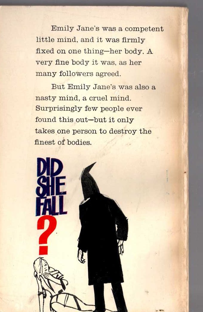 Thorne Smith  DID SHE FALL? magnified rear book cover image