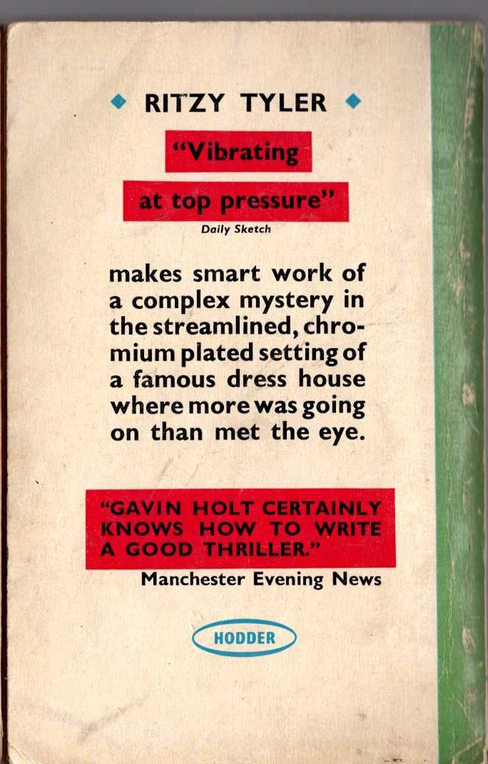 Gavin Holt  LADIES IN ERMINE magnified rear book cover image