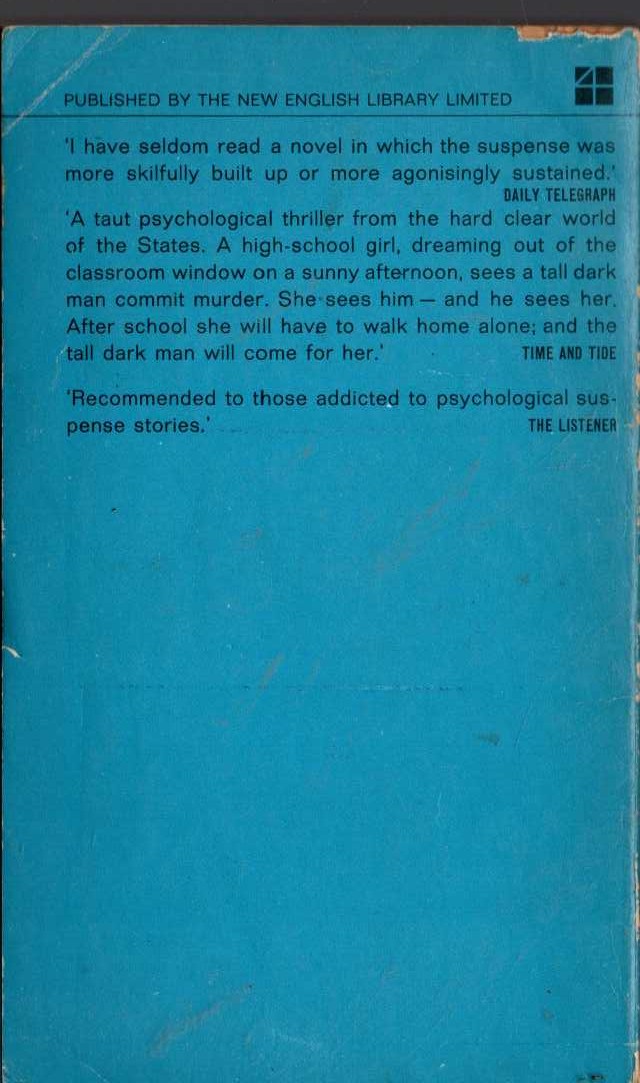 Anne Chamberlain  THE TALL DARK MAN magnified rear book cover image