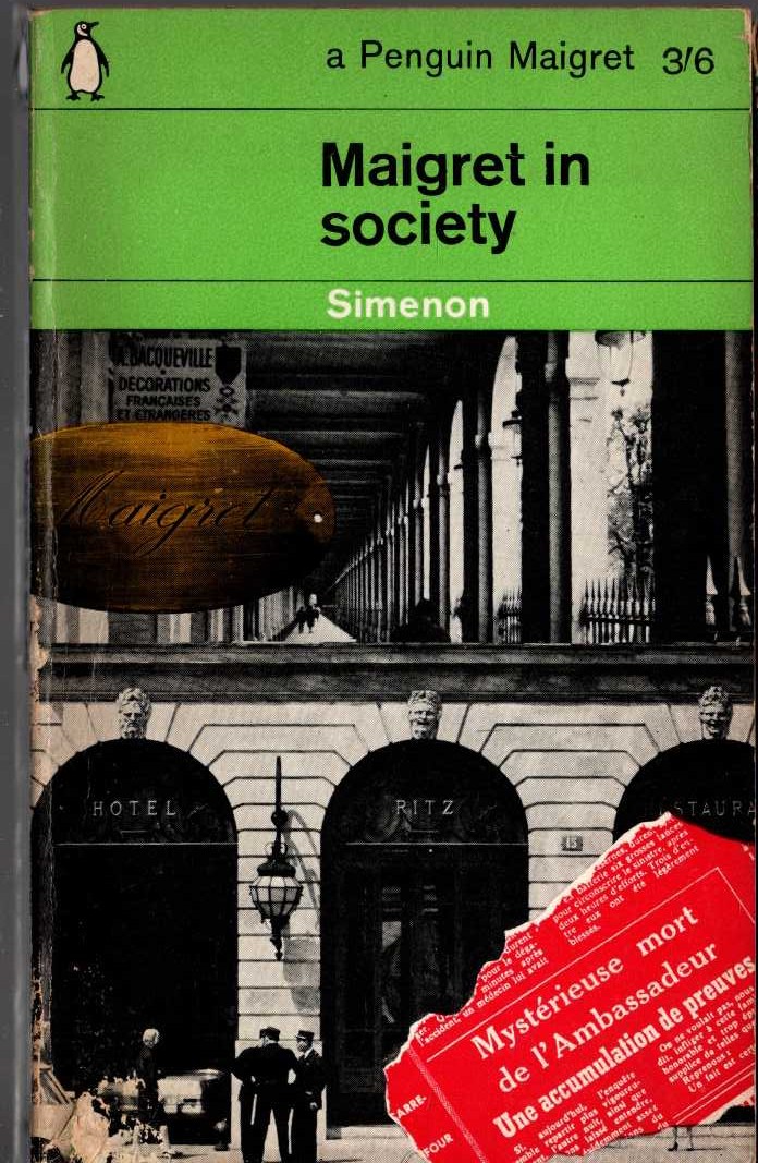Georges Simenon  MAIGRET IN SOCIETY front book cover image