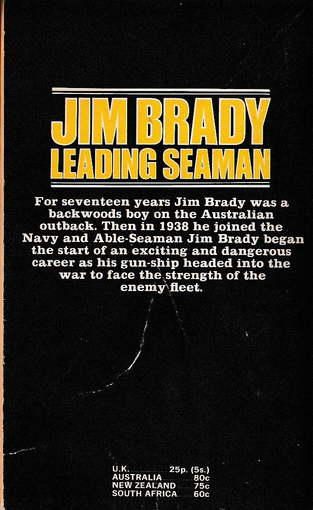 J.E. Macdonnell  JIM BRADY, LEADING SEAMAN magnified rear book cover image