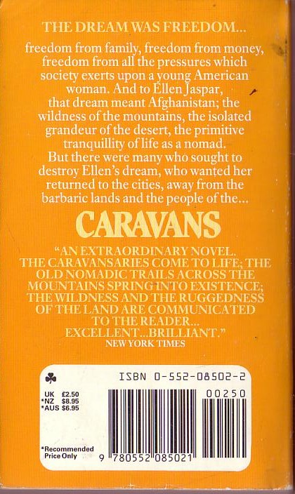 James A. Michener  CARAVANS magnified rear book cover image
