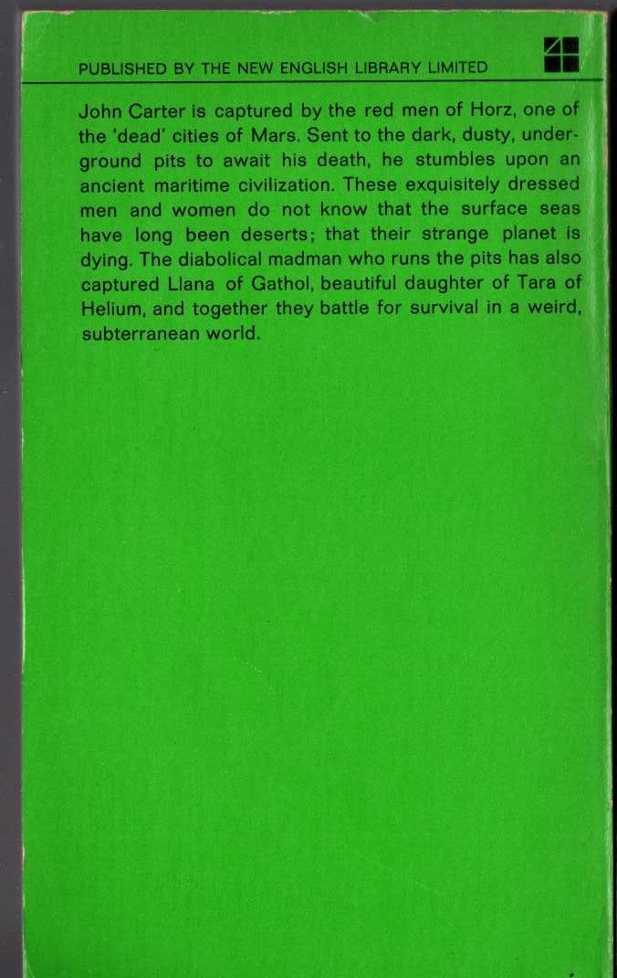 Edgar Rice Burroughs  LLANA OF GATHOL magnified rear book cover image