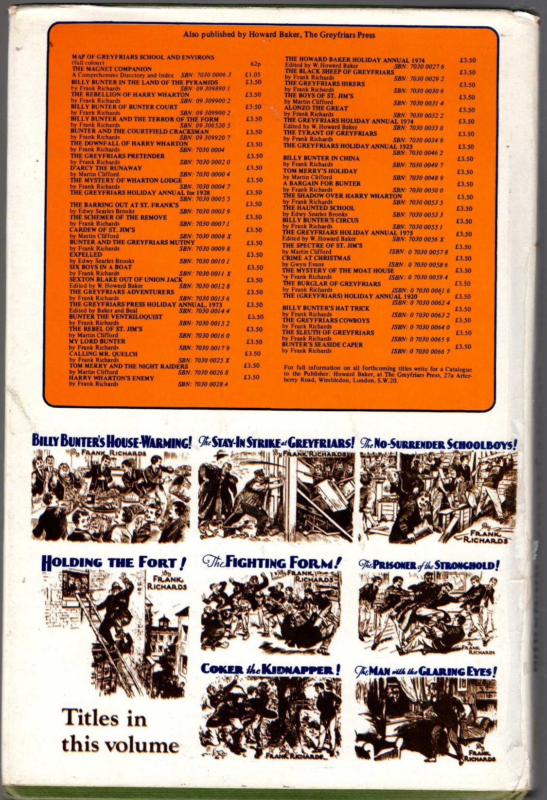 THE SIT-IN STRIKE AT GREYFRIARS magnified rear book cover image