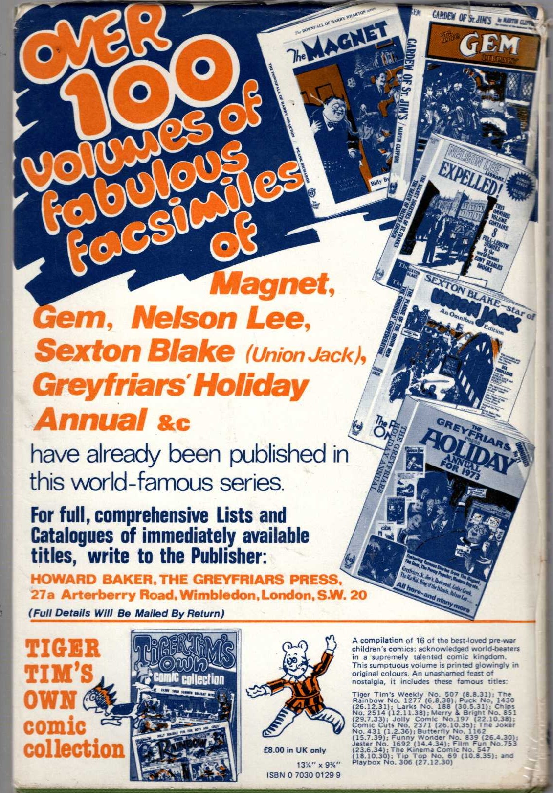 THE SCHOOLBOY TOURISTS magnified rear book cover image