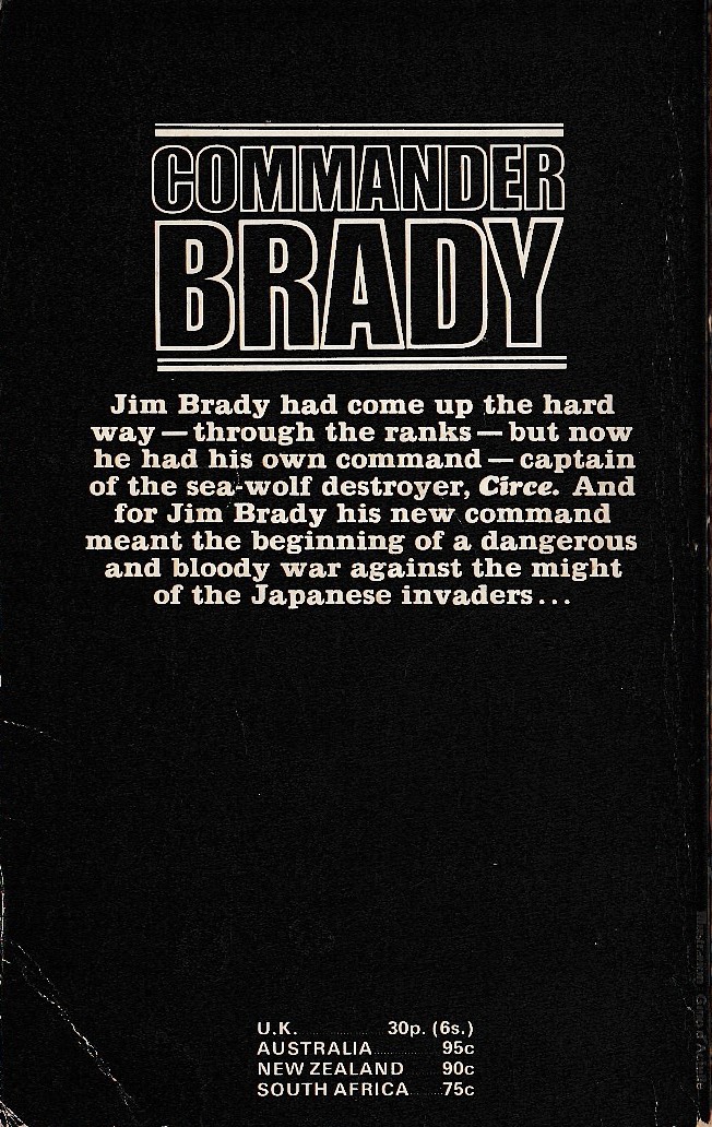 J.E. Macdonnell  COMMANDER BRADY magnified rear book cover image