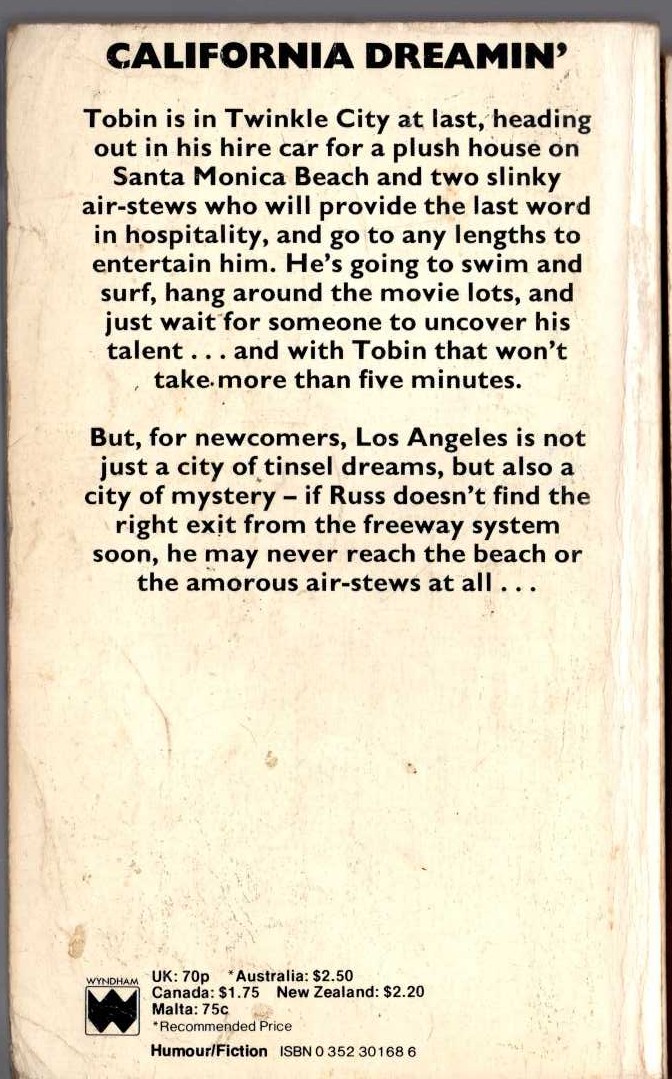 Stanley Morgan  RUSS TOBIN IN HOLLYWOOD magnified rear book cover image