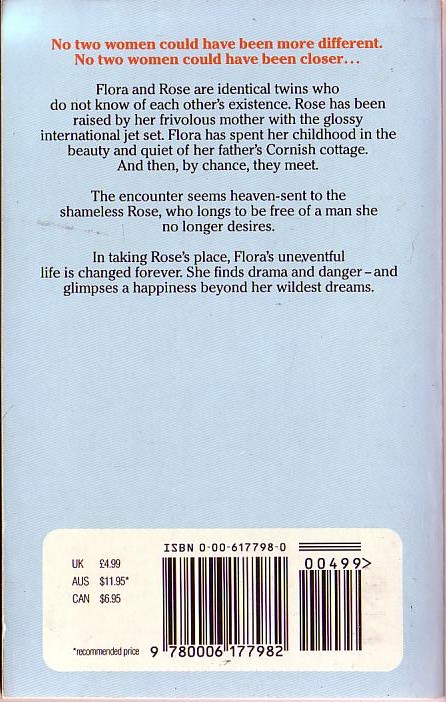 Rosamunde Pilcher  UNDER GEMINI magnified rear book cover image