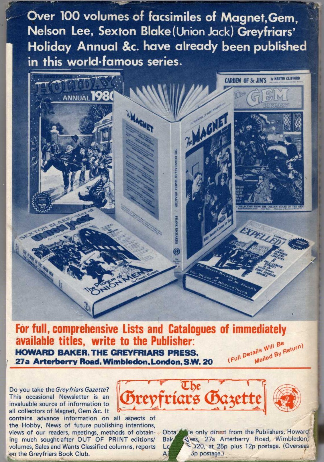 THE GREYFRIARS MYSTERIES magnified rear book cover image