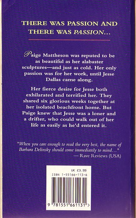 Barbara Delinsky  SECRET OF THE STONE magnified rear book cover image