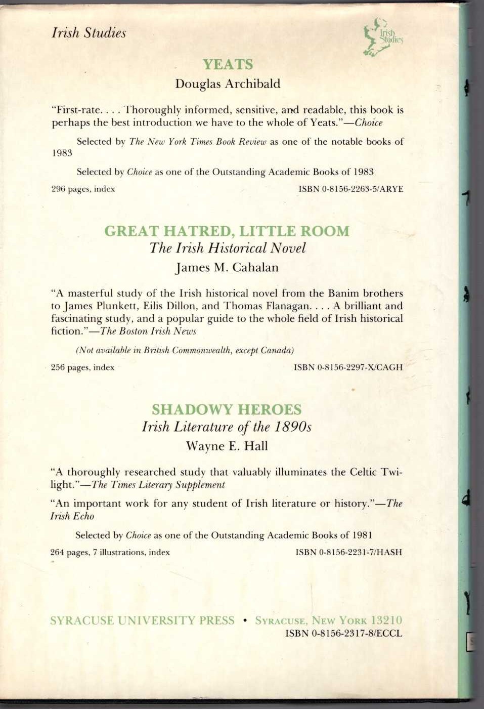 CHILDREN'S LORE IN FINNEGANS WAKE magnified rear book cover image
