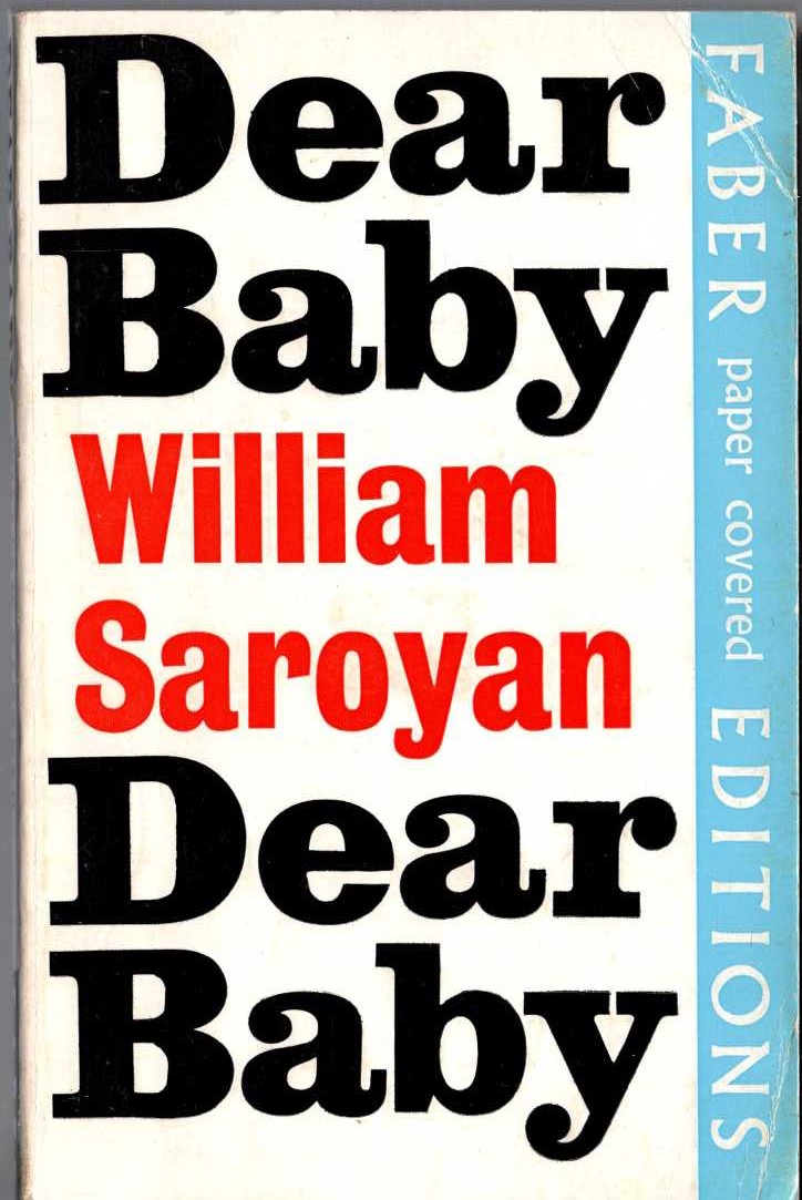 William Saroyan  DEAR BABY front book cover image