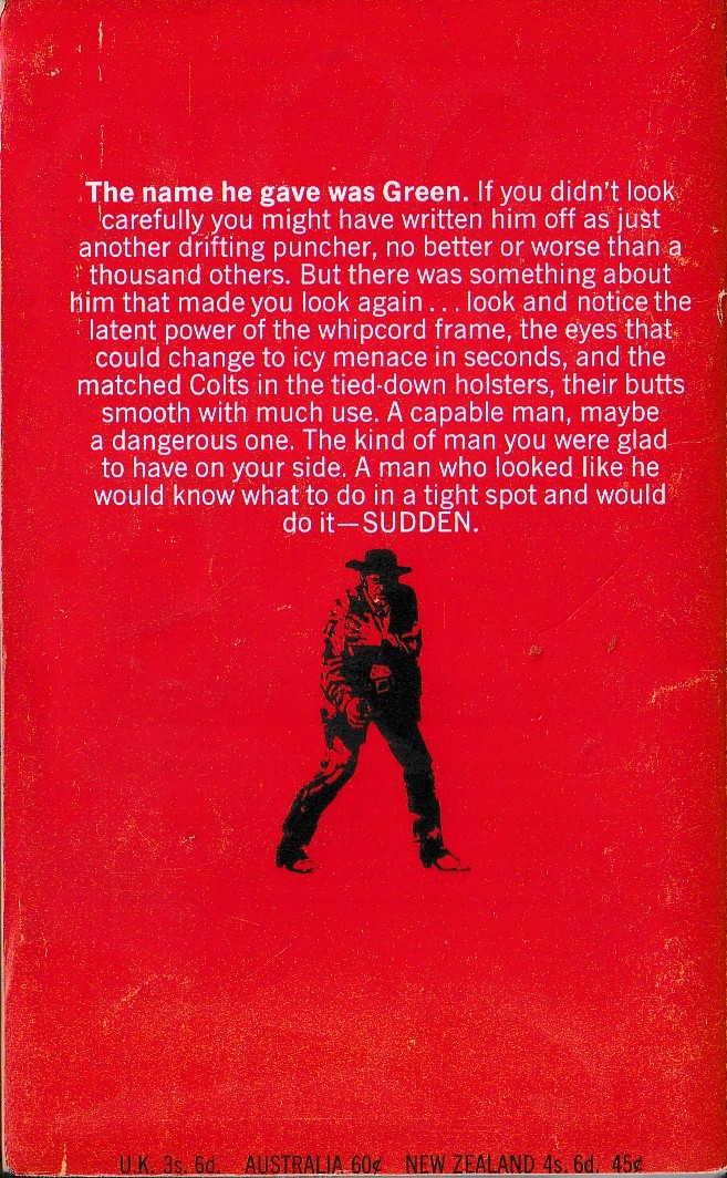 Frederick H. Christian  SUDDEN - TROUBLESHOOTER magnified rear book cover image