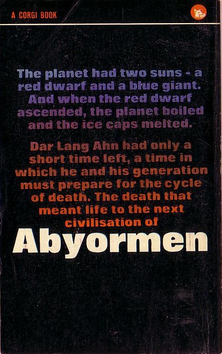 Hal Clement  CYCLE OF FIRE magnified rear book cover image