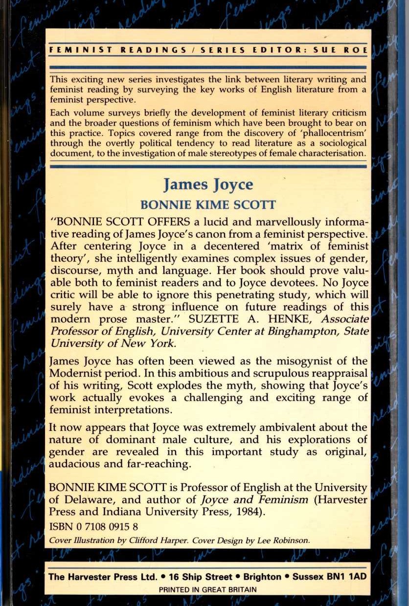 (Bonnie Kime Scott) JAMES JOYCE magnified rear book cover image