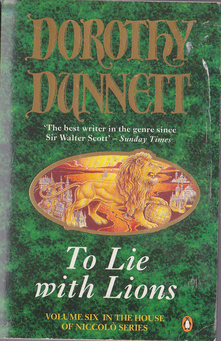 Dorothy Dunnett  TO LIE WITH LIONS front book cover image