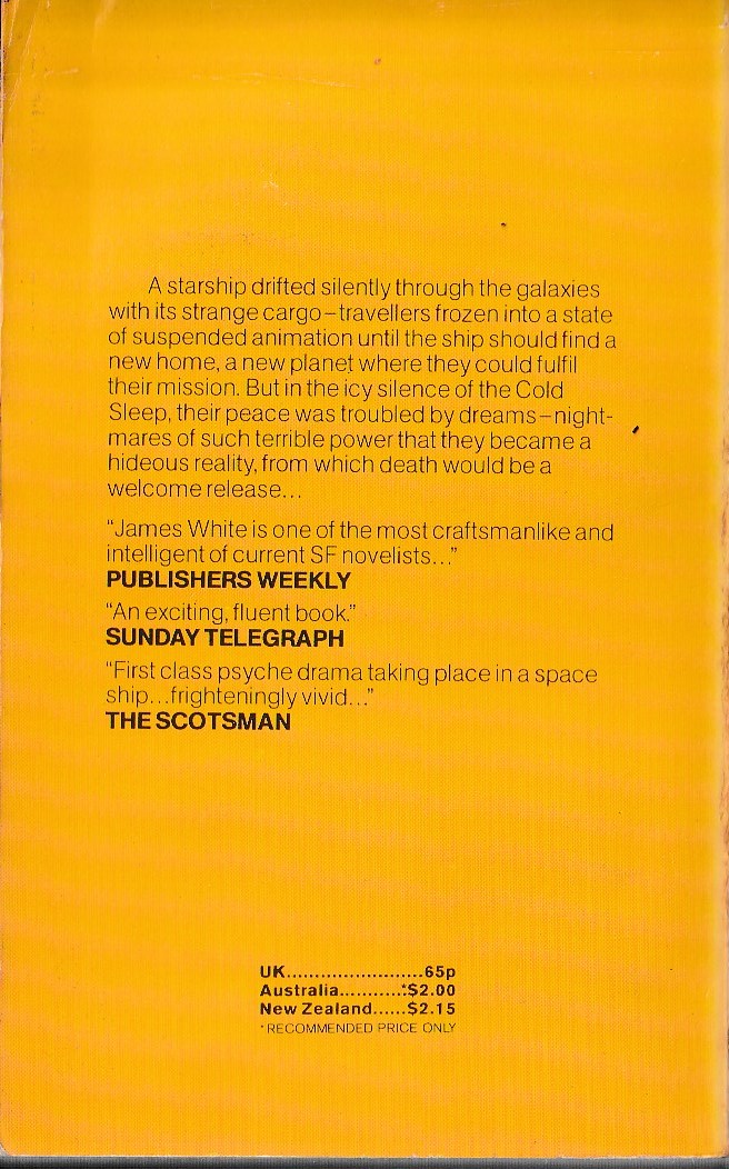 James White  THE DREAM MILLENIUM magnified rear book cover image