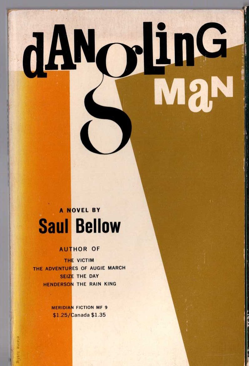 Saul Bellow  DANGLING MAN front book cover image