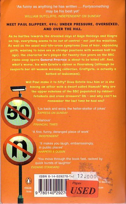 Nigel Williams  FORTYSOMETHING magnified rear book cover image