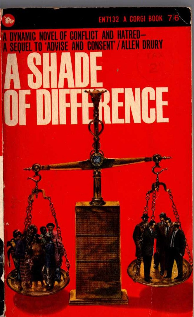 Allen Drury  A SHADE OF DIFFERENCE front book cover image