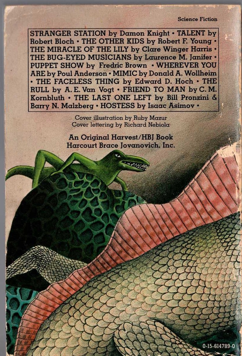 BUG-EYED MONSTERS magnified rear book cover image