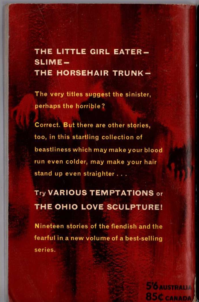 Herbert van Thal (selects) THE FOURTH PAN BOOK OF HORROR STORIES. Vol.4.4th magnified rear book cover image