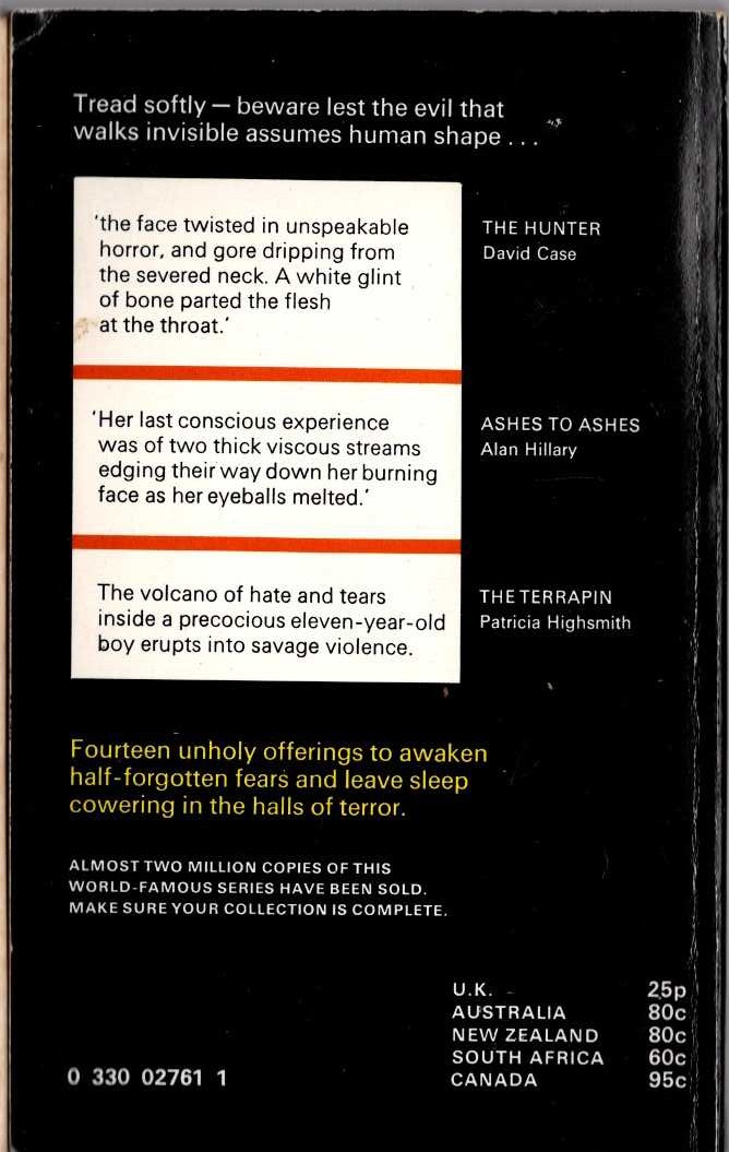 Herbert van Thal (selects) THE TWELFTH PAN BOOK OF HORROR STORIES. Vol.12.12th magnified rear book cover image