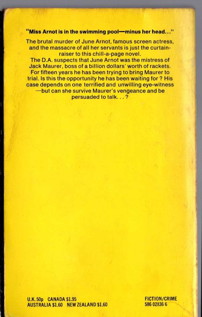 James Hadley Chase  THIS WAY FOR A SHROUD magnified rear book cover image