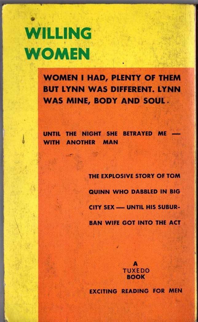 Tony Thake  WILLING WOMEN magnified rear book cover image