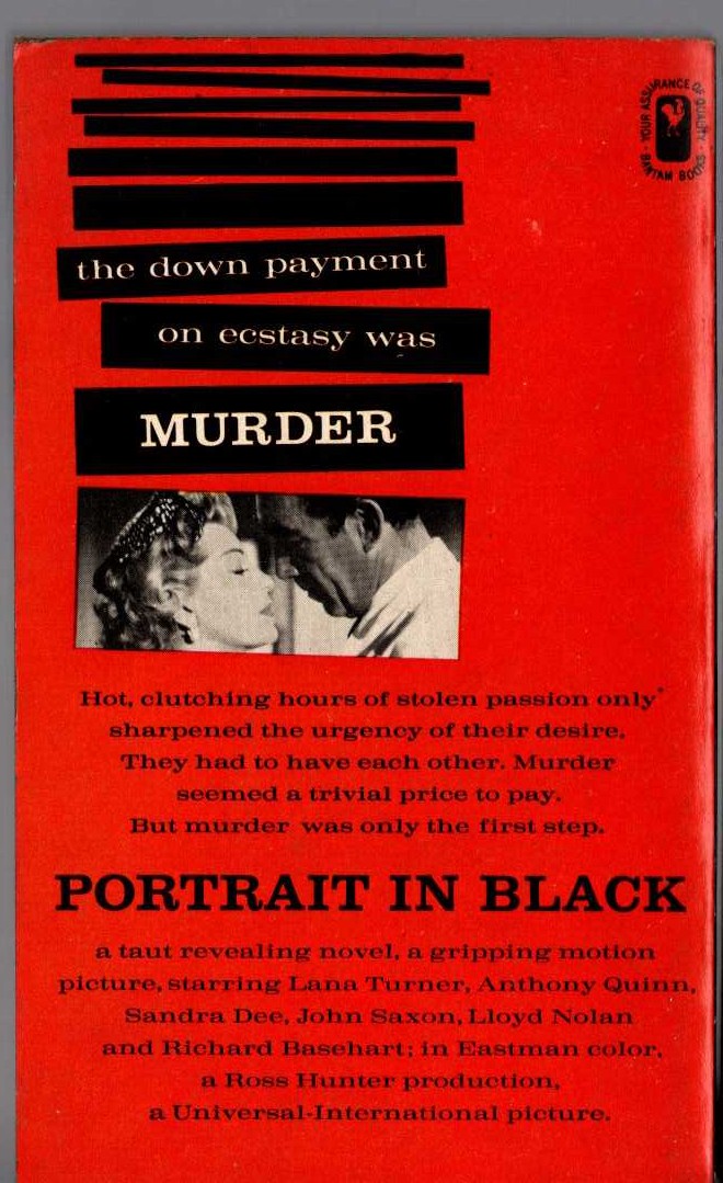 Richard Vincent  PORTRAIT IN BLACK magnified rear book cover image