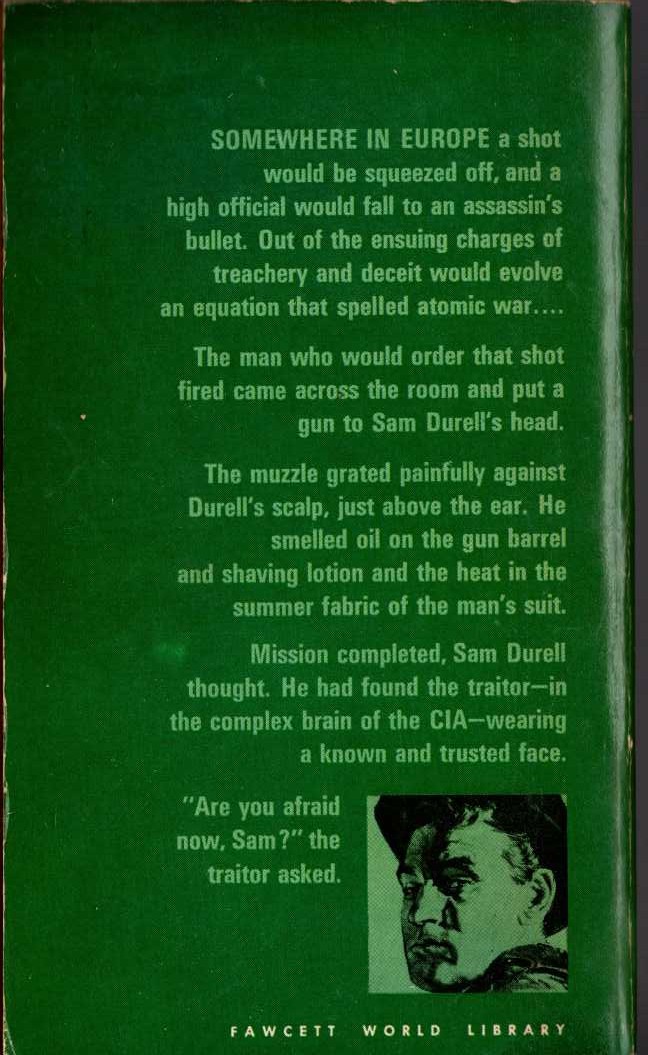 Edward S. Aarons  ASSIGNMENT TREASON magnified rear book cover image