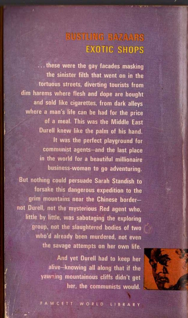 Edward S. Aarons  ASSIGNMENT KARACHI magnified rear book cover image