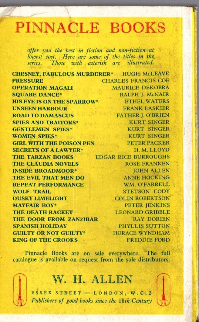 Maurice Dekobra  OPERATION MAGALI magnified rear book cover image