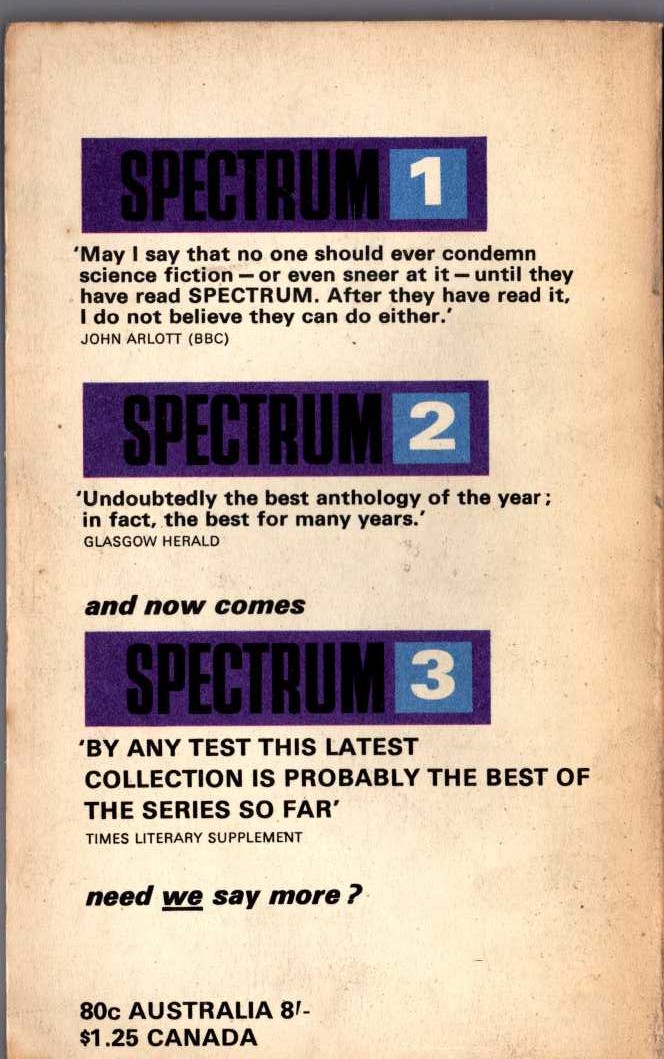 SPECTRUM 3 magnified rear book cover image