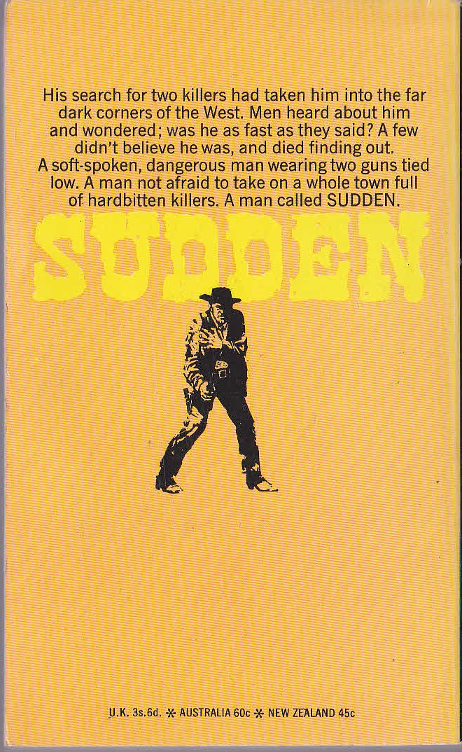 Frederick H. Christian  SUDDEN AT BAY magnified rear book cover image