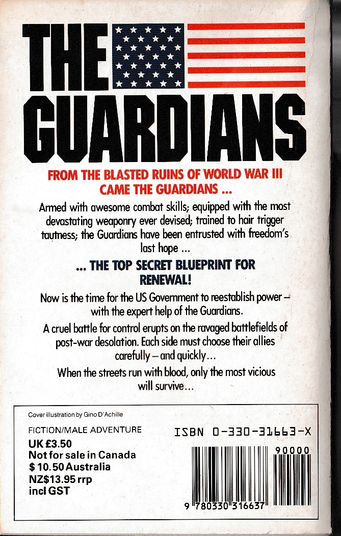 Richard Austin  THE GUARDIANS: WAR ZONE magnified rear book cover image