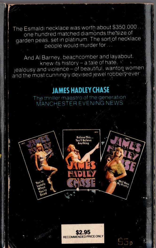 James Hadley Chase  AN EAR TO THE GROUND magnified rear book cover image