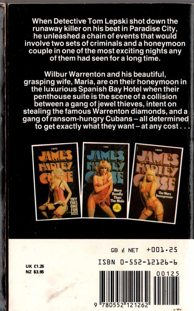 James Hadley Chase  HAVE A NICE NIGHT magnified rear book cover image