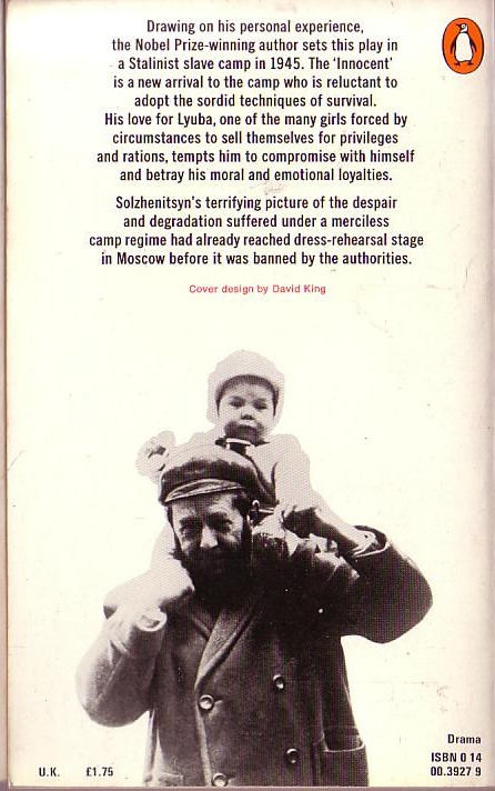 Alexander Solzhenitsyn  THE LOVE-GIRL AND THE INNOCENT magnified rear book cover image