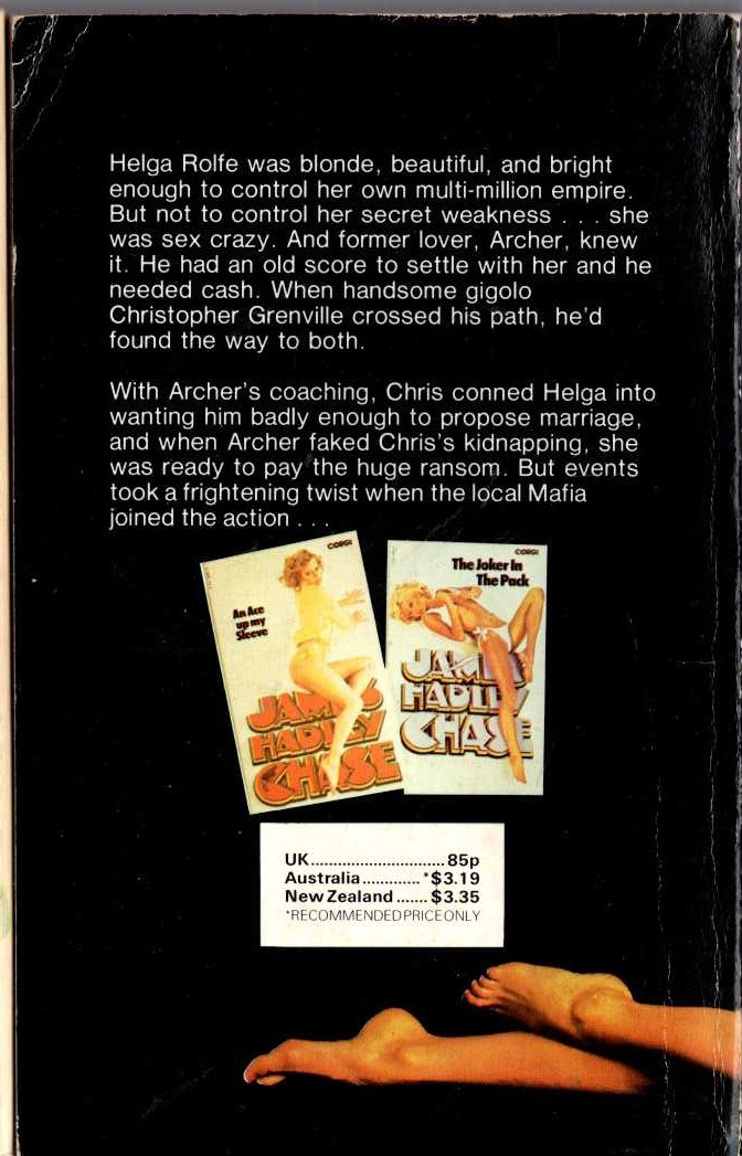James Hadley Chase  I-HOLD THE FOUR ACES magnified rear book cover image
