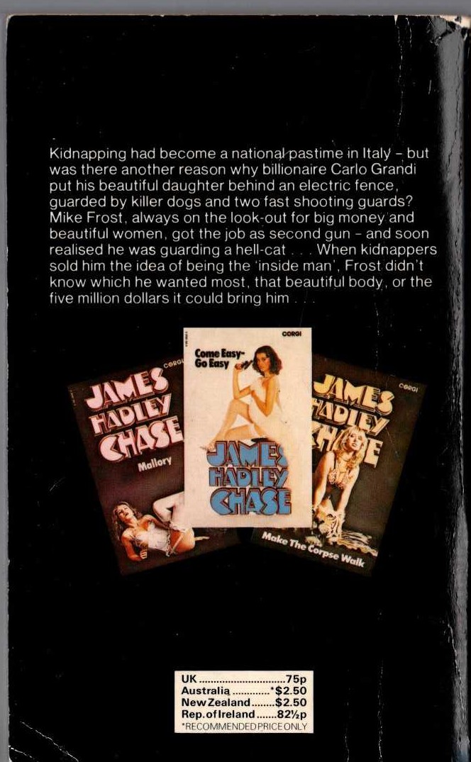 James Hadley Chase  CONSIDER YOURSELF DEAD magnified rear book cover image