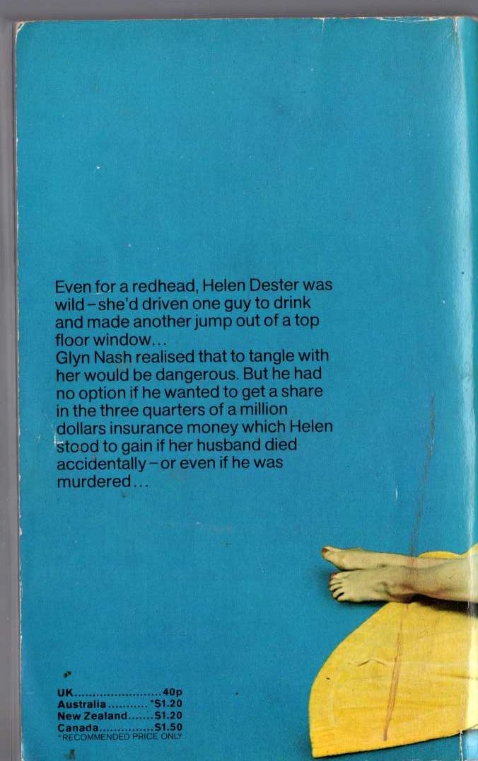 James Hadley Chase  THERE'S ALWAYS A PRICE TAG magnified rear book cover image